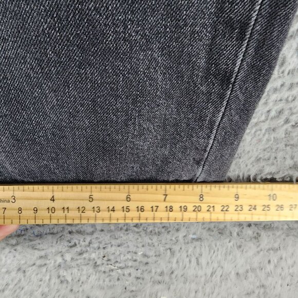 Levis Jeans Womenx 32 Black Cotton High Rise Low Pro Straight - Picture 8 of 12